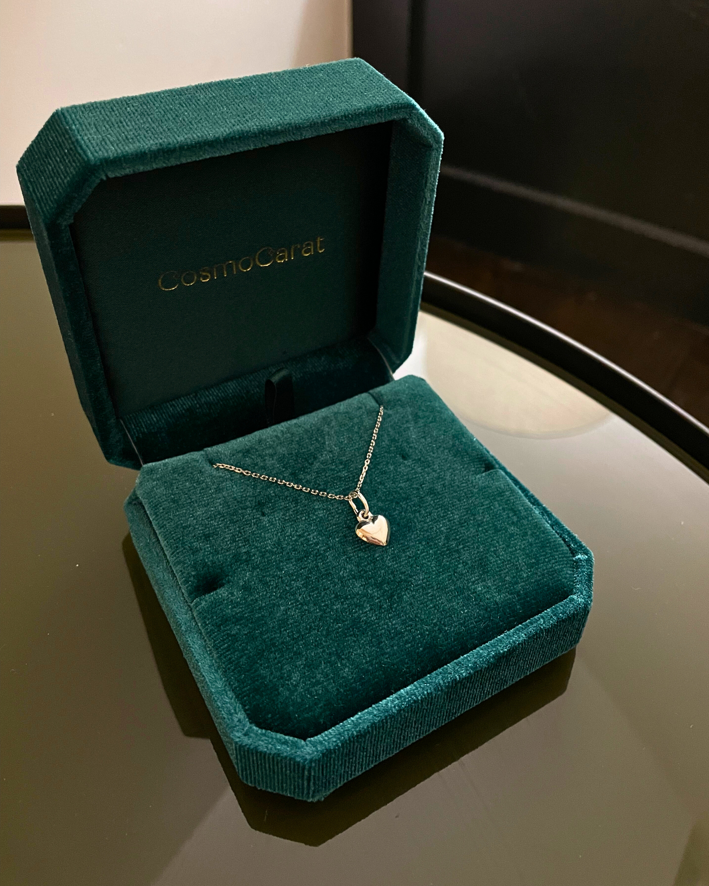 "Heartlight" Polished Puff Heart Sterling Silver Pendant Necklace on a 18-inch Chain