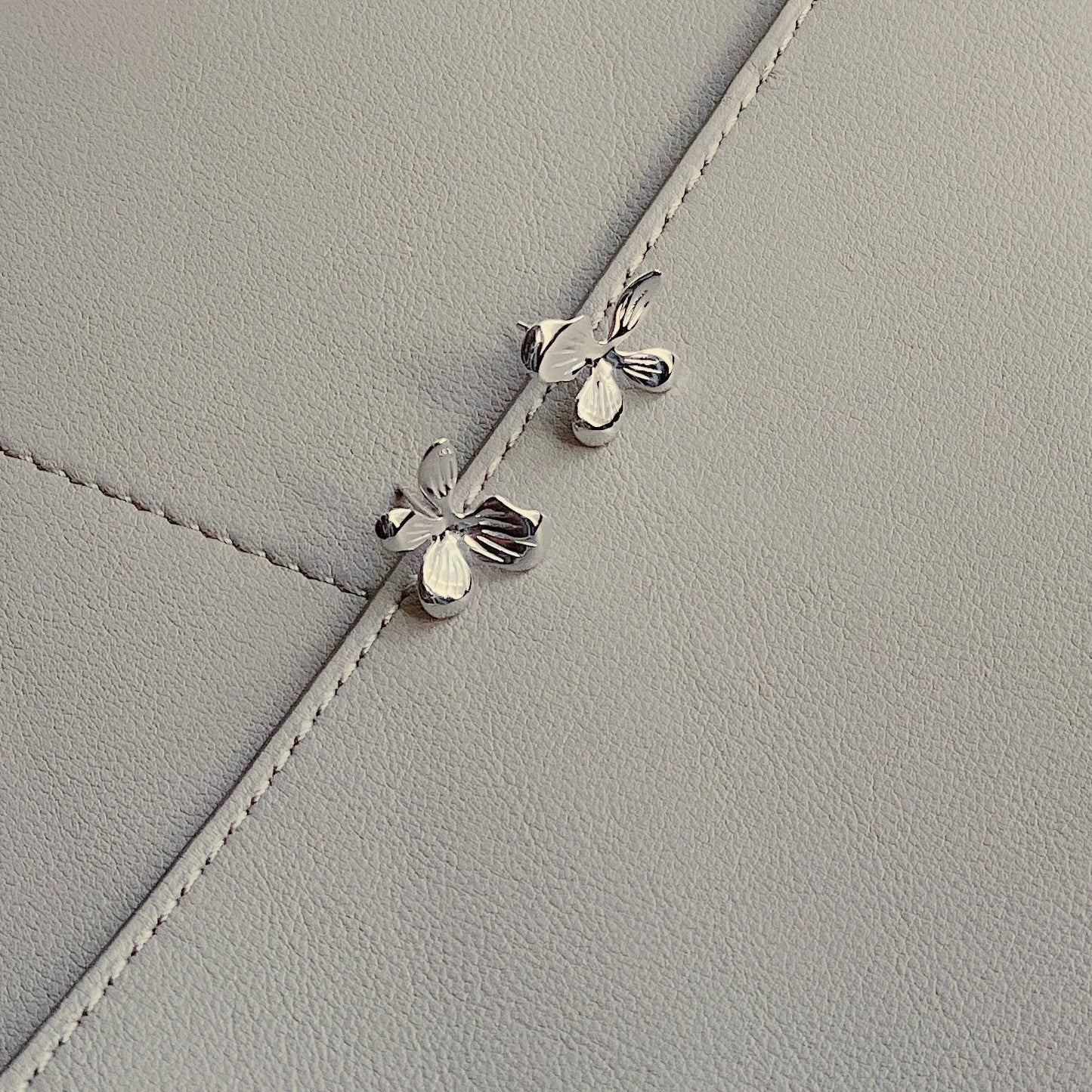 French Iris Flower Stud Earrings